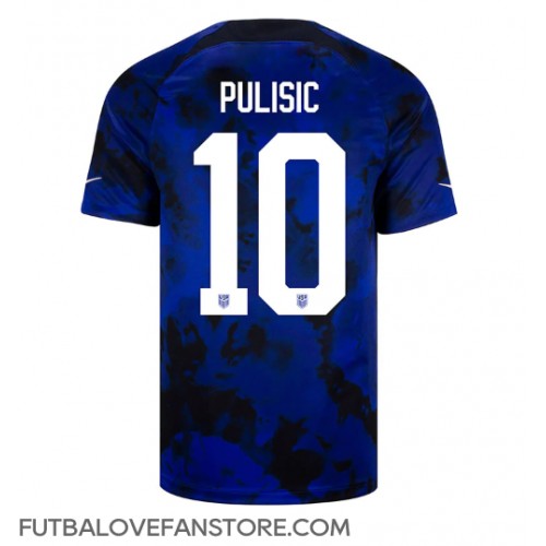 Spojené štáty Christian Pulisic #10 Vonkajší futbalový dres MS 2022 Krátky Rukáv